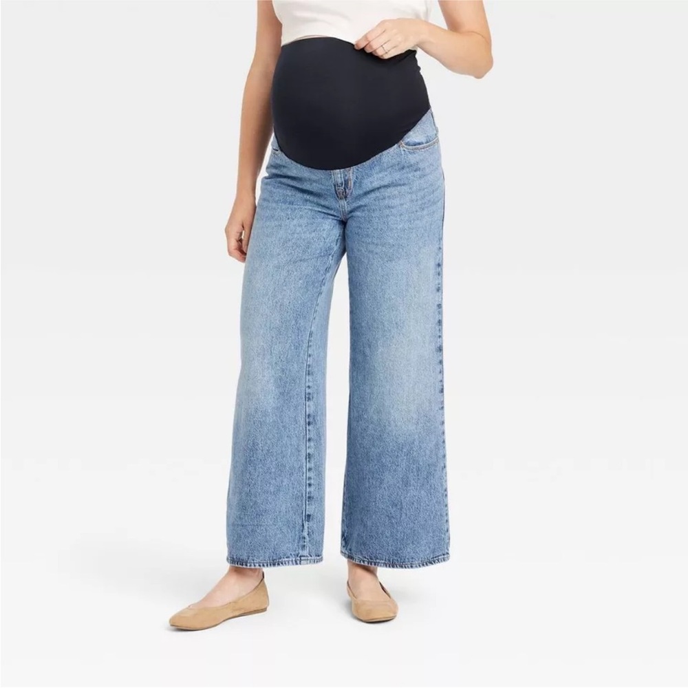 Wide leg maternity jeans size 6